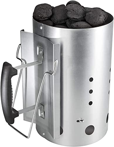 GFTIME Arrancador de Chimenea con Mango Termoplástico para Weber 7416, Arrancador Rápido para Asar a la Parrilla, Columna de Quemado de Encendedor de Carbón 30cm H & 19CM Dia, para Weber Accesorios