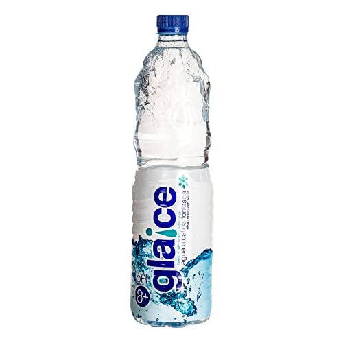 Glaice - Agua Alcalina ionizada, Sabor limpio, Textura aterciopelada, sistema de bio-reacción 100% mineral,1,25 Litros