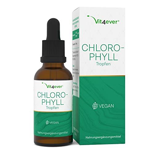Gotas de clorofila 50 ml - Premium: Dosis hasta 4 veces superior - Clorofila líquida de extracto de alfalfa - Con agua de ósmosis purificada - Vegano