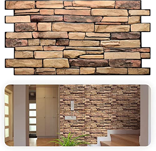 Grace Baltic - Paneles de pared 3D para decoración de pared interior, no adhesivos, finos y elásticos, de PVC, imitación de piedra de pizarra natural, paquete de (16 piezas / 7.35 m2)