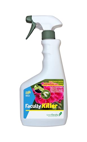 GreenFaculty - Killer - Insecticida, Fungicida Plantas de Interior y Jardín. Antiplagas Ecológico. Triple Acción contra Pulgones, Cochinillas, Araña Roja, Mosca Blanca, Oidio. 750 mL