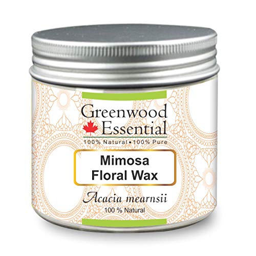Greenwood Essential Cera floral pura de Mimosa (Acacia mearnsii) 100% natural de grado terapéutico 50 g (1.7 oz)