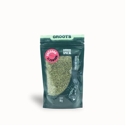 Groots SpiceZ Orégano Seco Hierba Aromática Especias para Sazonar Comidas Condimento para Cocina 50 g