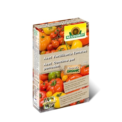 GROWMANIA Fertilizante para Tomates Neudorff Azet | Abono para Plantas y Hortalizas 1 kg | Fertilizante Orgánico Sólido | Favorece Humus Suelo