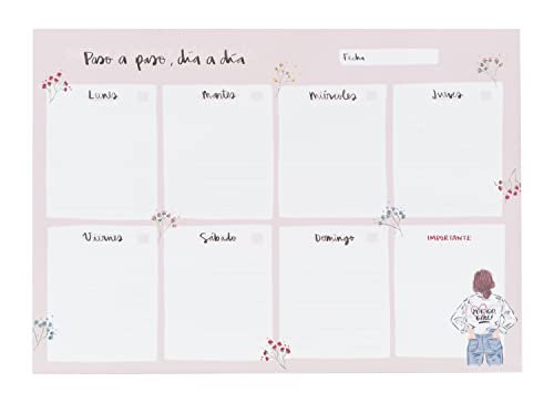 Grupo Erik Bloc planificador semanal A4 Ana Marín - Organizador semanal - Planificador semanal - Planning escritorio - Material escolar y papeleria - Papeleria oficina