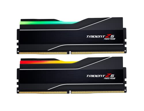 G.SKILL Trident Z5 Neo RGB Series (AMD Expo) DDR5 RAM 32 GB (2 x 16 GB) 6400MT/s CL32-39-39-102 1.40 V Memoria UDIMM para computadora de escritorio - negro mate (F5-6400J3239G16GX2-TZ5NR)