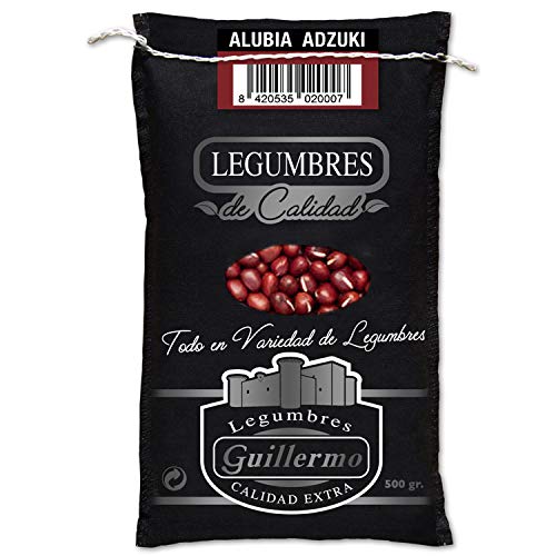 Guillermo | Alubia Adzuki - Saco 500 g. | Gourmet | Calidad Extra | Controla el colesterol | Para recetas saladas o dulces