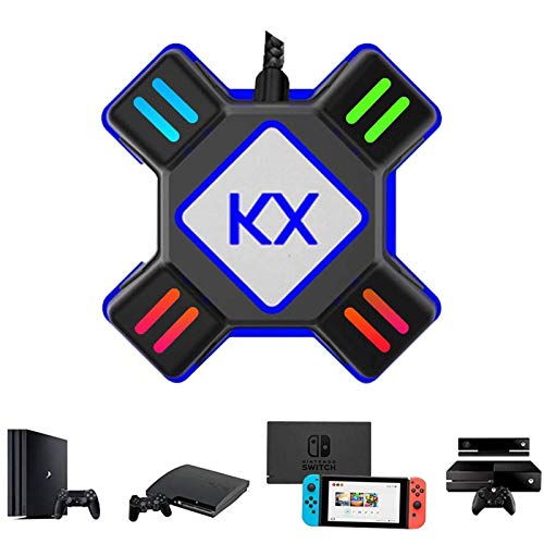 GZW-Shop Convertidor de Teclado y ratón, Adaptador KX de Controlador de Mando de Juego para ratón/Teclado portátil USB 2.0 Compatible con PS4/Xbox One/Nintendo Switch/PS3