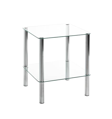 HAKU Möbel mesa de café, metal cromada, 39 x 39 x 47 cm