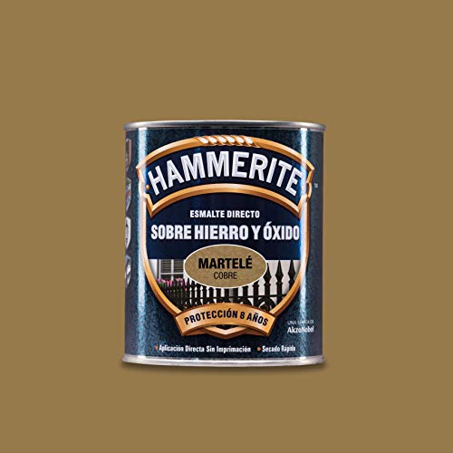 Hammerite Esmalte directo sobre hierro y óxido, Martelé Cobre, 750 ml