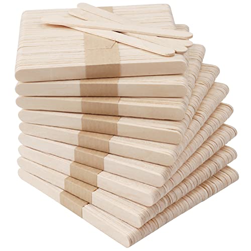 Handi Stitch Pack de 1000 Palos de Helado para Manualidades Palitos de Madera 11 x 1 cm - Palitos Helado Suave Jumbo para Proyectos de Arte, Manualidades, Etiquetar Plantas Jardín