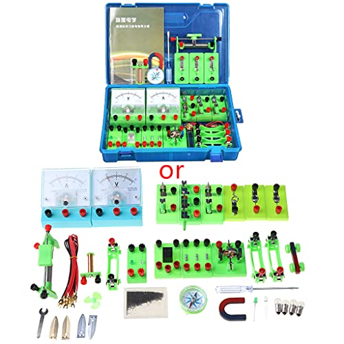 hero-s Kit de equipo de experimento electromagnético, laboratorio físico, kit de aprendizaje de circuito, kit básico de descubrimiento de electricidad, experimento electromagnético