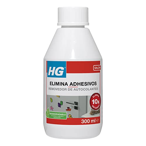 HG Elimina Adhesivos, Eliminador de Residuos y Pegamento, Producto de Limpieza para Eliminar Pegamento, Alquitrán, Grasa y Aceite - 300ml