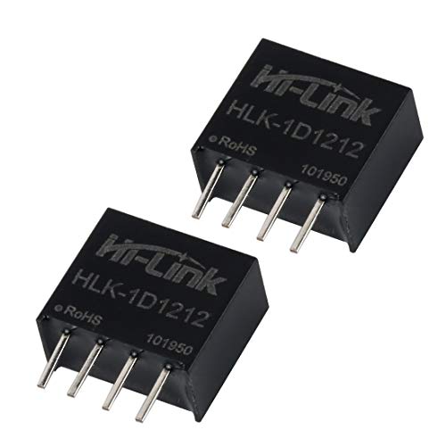 HI-Link HLK-1D1212 12V a 12V 1W 84mA DC - Módulo de fuente de alimentación conmutada de aislamiento de CC Conversor de interruptor doméstico inteligente (2 piezas)