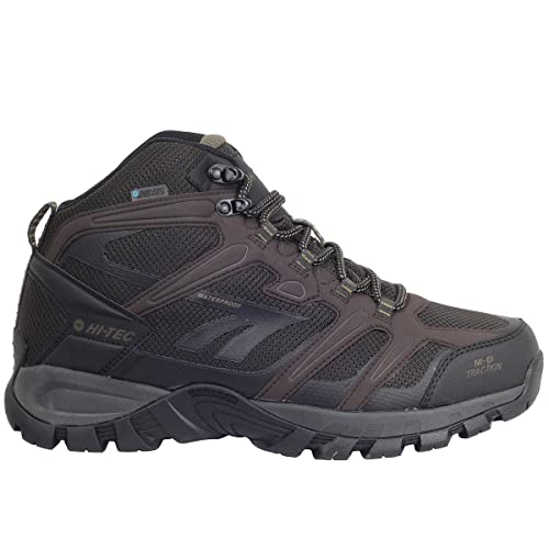 Hi-Tec Muflon Mid Botas montaña Hombre,Botas de Senderismo Hombre,Membrana Impermeable y Transpirable Dri-Tec® (Chocolate/Taupe, Numeric_42)