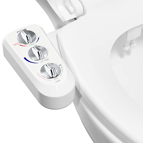 Hibbent Bidés, Ducha-bidé de WC para la higiene íntima Boquilla de autolimpieza - Accesorio mecánico no eléctrico pulverizador de agua Caliente y fría(Conector 1/2’’)