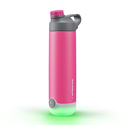 Hidrate Spark TAP Smart - Botella de agua de acero inoxidable aislado, toca el teléfono para rastrear la ingesta de agua, recordatorio de brillo LED cuando necesites beber, tapa con pico de 20 onzas,