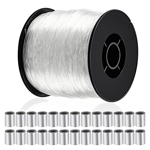 Hilo Pescar Transparente 200m x 0.8mm, Hilo de Nailon Resistente para Colgar Decoración Fabricación de Bisutería - Capacidad de Peso: 26kg