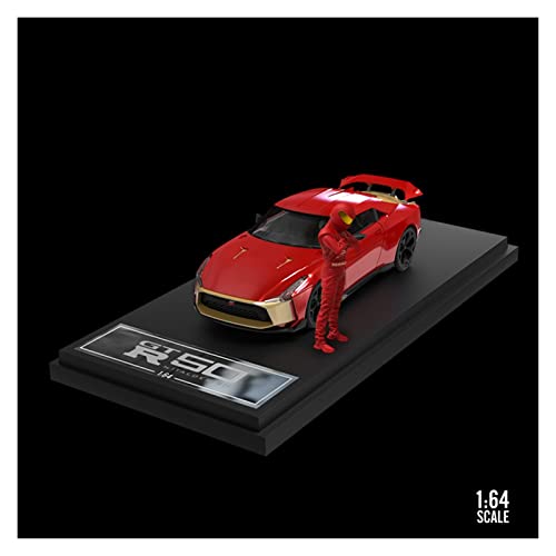 HINDKA Modelos A Escala 1 64 para Nissan GTR GT R50 Modelo De Coche De Carreras De Aleación Vehículo Fundido A Presión Colección De Adultos Coche En Miniatura (Color : B)