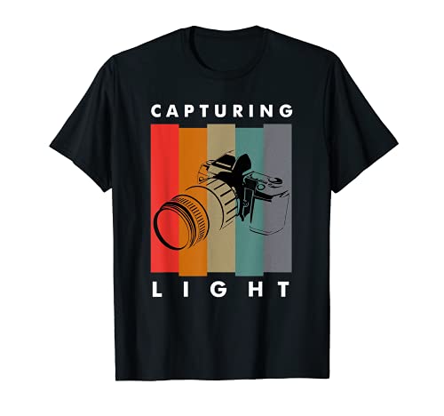 Hombres y Mujeres Fotógrafo Traje Focus Foto Capturing Light Camiseta
