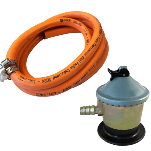 Sanfor Regulador Bombona Gas butano de 12 kg de uso doméstico | Homologado  (UNE-EN12864) | Color Plateado | Talla única