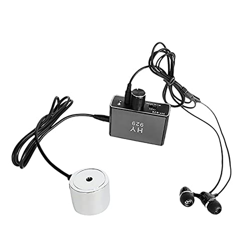 hooltayi DIY HY929 Micrófono de pared de alta resistencia Detector de voz para ingeniero fugas de agua Audiencia de fugas de aceite para reparación, Negro