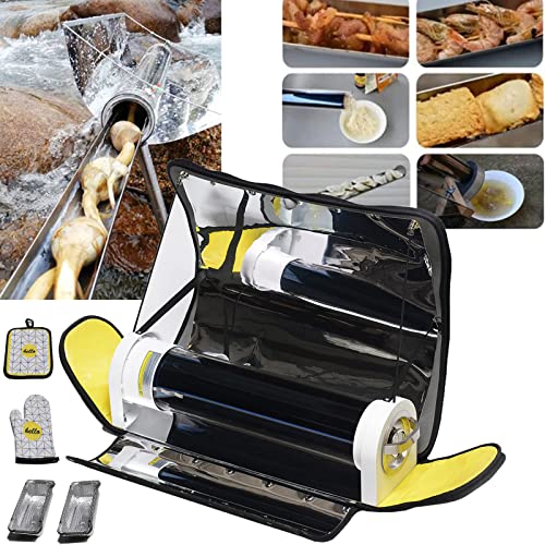 Hornos Al Aire Libre, Cocina Solar Concentración, Herramientas Cocina De Parrilla Solar Multifuncional, Capacidad: 4,5 L, Calefacción Tubo Colector, Para Asar Carne/Tostar Pan/Cocinar Gachas