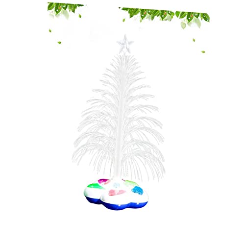 Housoutil Adornos De Árbol De Navidad De Vacaciones Árbol De Navidad para El Salpicadero del Coche Mini Árbol De Navidad Llevado Árbol De Navidad De Fibra Óptica Led Mini Mesa Escritorio
