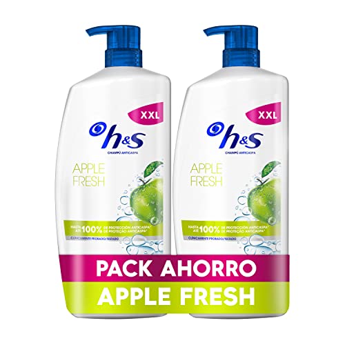 H&S Champú Anticaspa Apple Fresh - Champú para cualquier tipo de cabello - 2x1000 ml