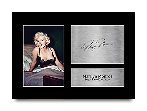 HWC Trading A4 Marilyn Monroe Some Like It Hot Los Regalos Imprimieron La Imagen Firmada Del Autógrafo Para Los Fans De La Memorabilia De La Película