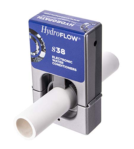 HydroFLOW S38 | Alternativa a un ablandador de agua | Descalcificador para hogares de tamaño estándar | Se adapta a tuberías de hasta 1.5 pulgadas de diámetro exterior