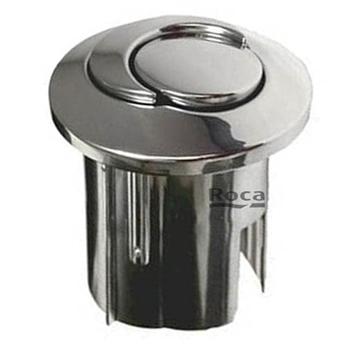 IFINGER Botón pulsador de doble descarga D2D AH0001800R 822043001 compatible con la cisterna ROCA para inodoro Water pulsador Plata gris (corto (4,5cm))