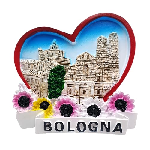 Imán 3D para nevera vintage de la ciudad de Bolonia, bandera de Italia, imán de nevera, decoración para pizarra magnética, hogar y cocina, oficina