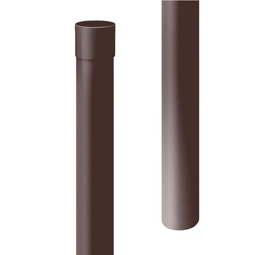 INEFA Bajante de 100 cm, PVC DN 50, 1 pieza, marron oscuro, accesorios para canalones, fácil instalación enchufable, Fabricado en Alemania