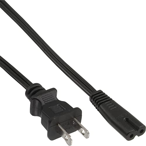 InLine 16654P - Cable de alimentación (Enchufe japonés a Enchufe Europeo 8 C7, 1,8 m), Color Negro