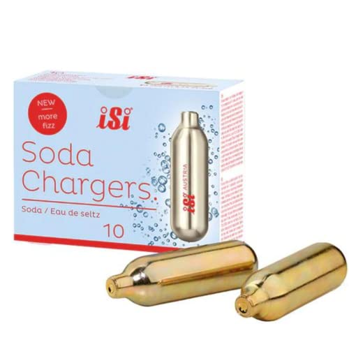 Isi Soda Chargers Capsules for Soda Bottles. 10 Pcs in a Pack. by iSi