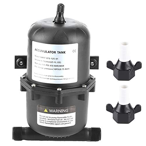 Jadeshay Tanque acumulador presurizado,Tanque de presión Control de Flujo de la Bomba de Agua 0,75 L 125PSI Impermeable para Barco RV Marino
