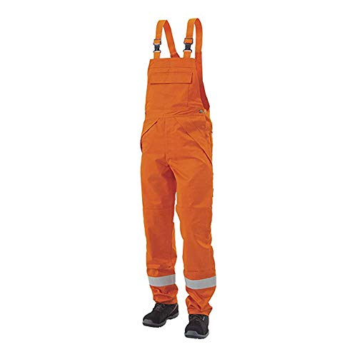 JAK Workwear 12-12103-007-108-90 Modelo 12103 EN ISO 1149-5 - Peto antiflame, color naranja, talla UE 60/108, longitud de entrepierna de 90 cm