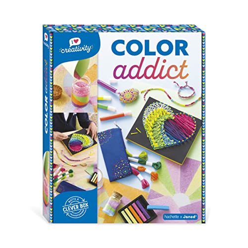 Janod - Multiactividades Color Addict - I Love Creativity - 8 Creaciones - Manualidad Creativa - Motricidad Fina y Concentración - A Partir de 8 Años, J07754