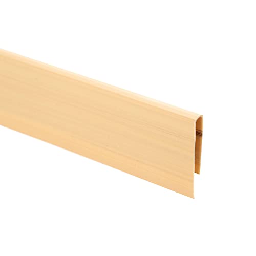 jarolift Clips de Fijación en PVC para Esteras de Privacidad Perfil Protector para Bordes, 5 x 1 m de Longitud, Bambú