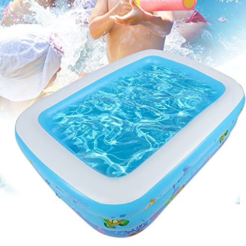 Jiawu Piscina Inflable, Piscinas inflables para niños de 59 x 43 x 20 Pulgadas, Piscina de salón para bebés, niños pequeños, Adultos, Piscina al Aire Libre, Fiesta de Agua de Verano