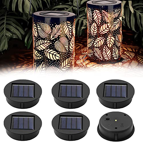 Jooheli 6 piezas de repuesto para lámparas solares, panel solar, tapa de lámpara de repuesto, lámpara de repuesto para lámparas solares LED decoración de jardín