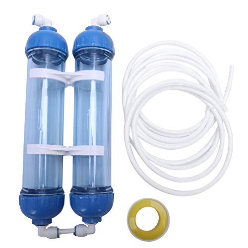 Jsrnqert Filtro de agua 2 unidades T33 cartuchos carcasa T33 cuenco filtro botella 4 piezas grifos filtro de agua para de ósmosis inversa