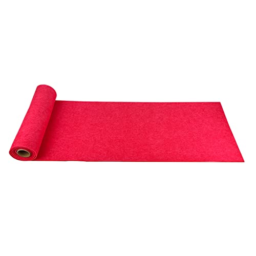 Jtnohx Fieltro, 250 x 40 cm Fieltro de colores para escalones y expositores, 1,4 mm de grosor Paneles de fieltro suave de gran formato para pasillos de fiestas (Melon rojo)