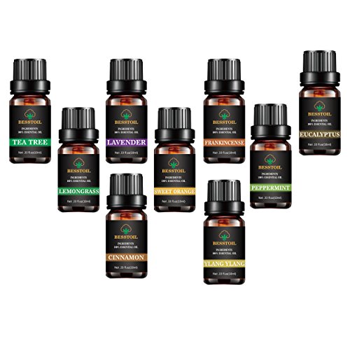 Juego de aceites esenciales de grado terapéutico Besstoil 100% puro aromaterapia aromática Set de regalo