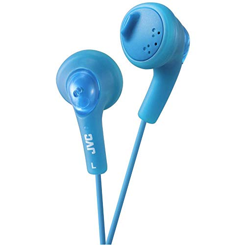 JVC Gumy HA-F160 - Auriculares In Ear con Cable de 1 metro para Android, iPhone, Ordenadores, Portátiles, Consolas y más (Imán de Neodimio, Jack de 3,5 mm, 15 Hz - 20 KHz), Color Azul