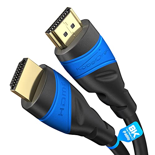 KabelDirekt – Cable HDMI 8K / 4K con blindaje A.I.S. – 2m (4K@120Hz/8K@60Hz para una espectacular experiencia Ultra HD – High Speed con Ethernet, Blu-ray/PS4/PS5/Xbox Series X/Switch, negro)