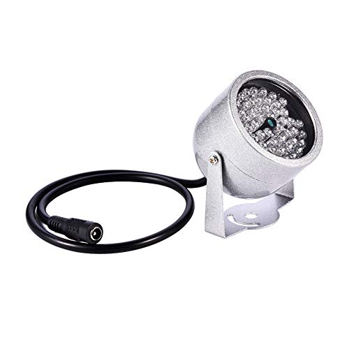 Kafuty Cámara Iluminador IR Luces Impermeable 48 LED Infrarrojo Iluminador para visión Nocturna para cámaras CCTV de Seguridad, para monitoreo de Carreteras, Cruces de tráfico, etc.