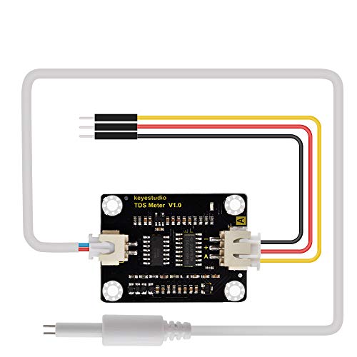 KEYESTUDIO TDS Sonda de medidor de Calidad del Agua V1 módulo de Sensor con Conector de Cable Puente XH2.54-3Pin para Arduino
