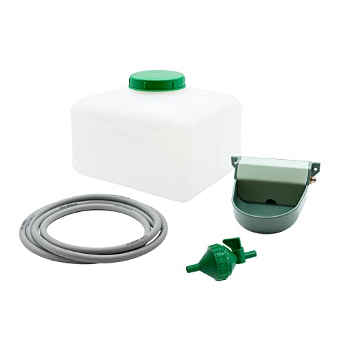 Kit Bebedero Automático para Animales (Capacidad 10L) - Agua Siempre Limpia para Tus Gallinas, Perros... - Incluye Depósito + Tubo + Llave con Filtro + Bebedero automático